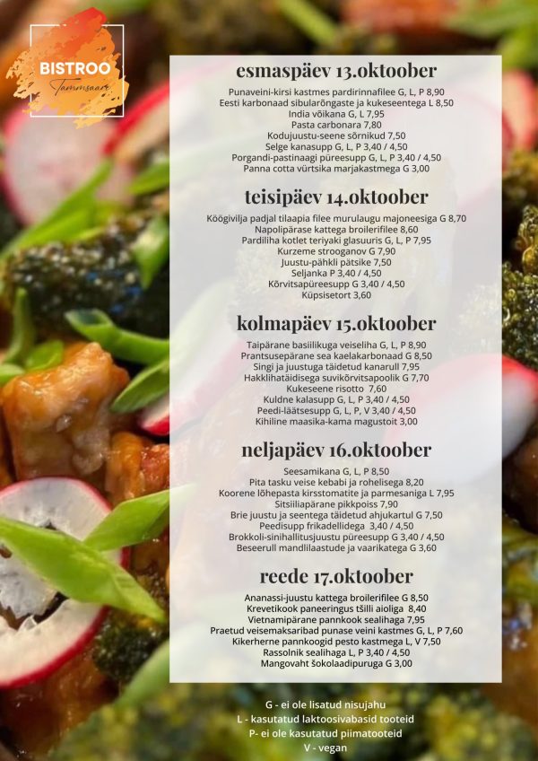 Tammsaare menüü 42
