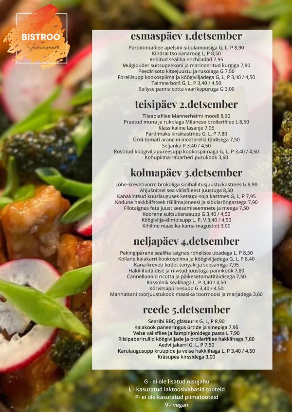 Tammsaare menüü 49