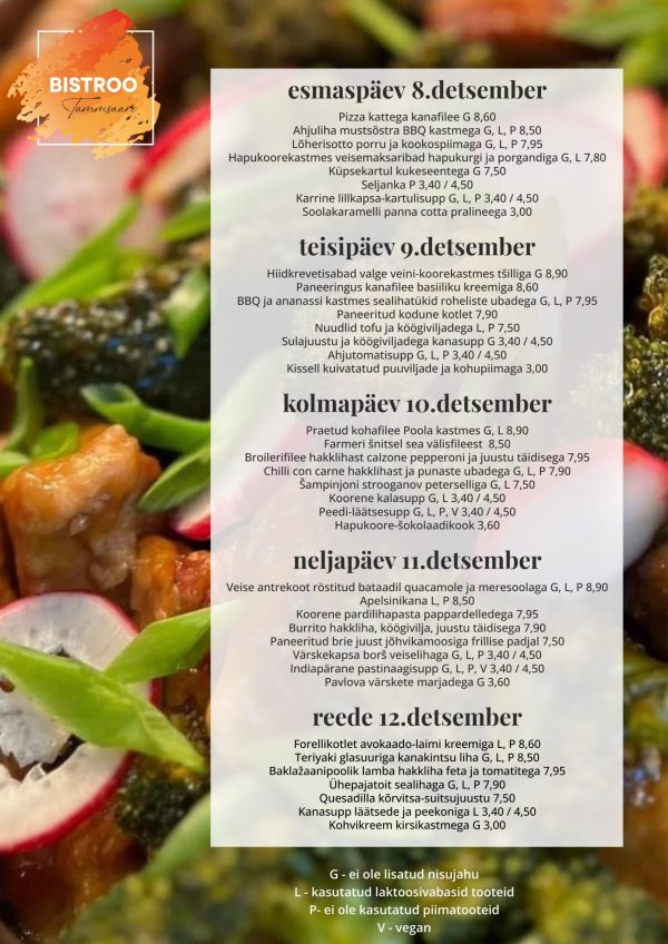 Tammsaare menüü 50